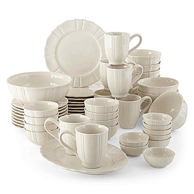 JCPenney Home Ashley Scalloped Stoneware 50-pc. Dinnerware Set - Service for 8