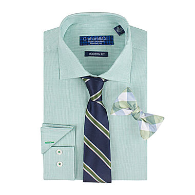 Graham & Co. Dress Shirt, Tie and Pre-Tied Bow Tie