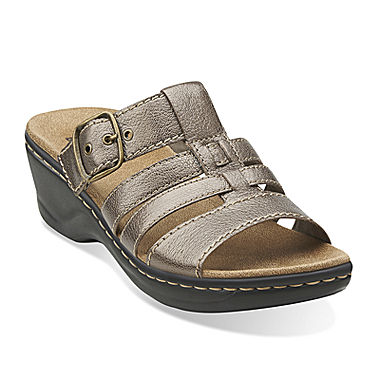 Clarks Lexi Alloy Slide Strap Sandals