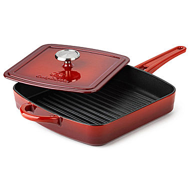 Simply Calphalon Enameled Cast Iron Panini Pan